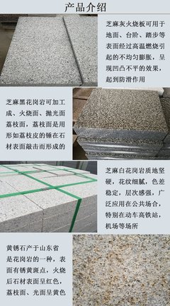 芝麻黑火燒面花崗巖 粗花石材廠的燒毛面加工與應(yīng)用
